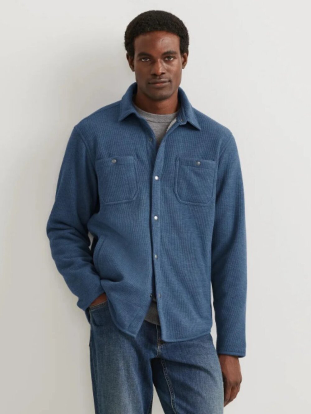 Eddie Bauer Men's Faux Shearling-Lined Thermal Shirt